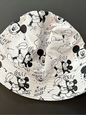 Disney Black & White Mickey Mouse Bucket Hat for Kids